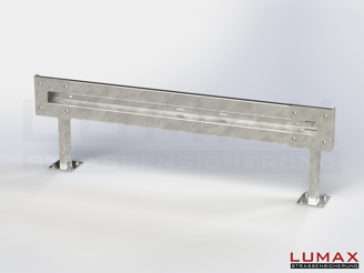 L-IPE-D-1-755-GL-232 - 2,32 m, LUMAX-IPE-Bausatz zum Dübeln auf Beton, 1-holmig, LR-Kopfstücke