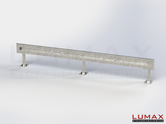 L-IPE-D-1-755-GL-432 - 4,32 m, LUMAX-IPE-Bausatz zum Dübeln auf Beton, 1-holmig, LR-Kopfstücke
