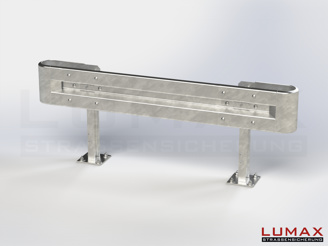 L-IPE-D-1-755-GB-200 - 2,00 m, LUMAX-IPE-Bausatz zum Dübeln auf Beton, 1-holmig, Kopfstücke Profil B