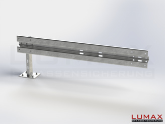 LR-D-1-755-E-200 - 2,00 m, LUMAX-Rail-Bausatz-Erweiterung zum Dübeln auf Beton, 1-holmig