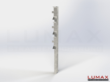 Pfosten LUMAX-IPE 1500 mm mit Befestigungs-Set 3-holmig Schutzplanke-Pfosten für Profil B