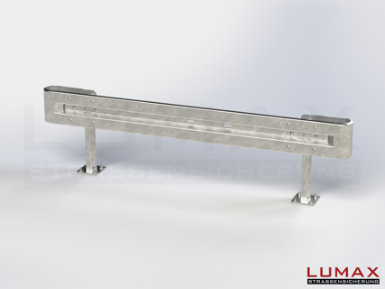 L-IPE-D-1-755-GB-280 - 2,80 m, LUMAX-IPE-Bausatz zum Dübeln auf Beton, 1-holmig, Kopfstücke Profil B