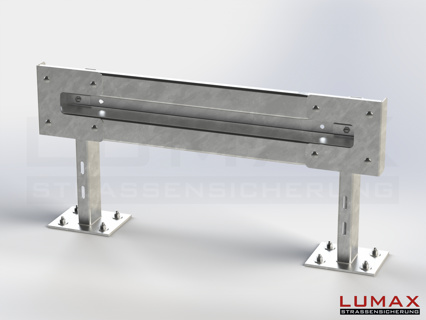 LR-D-1-755-GL-152 - 1,52 m, LUMAX-Rail-Bausatz zum Dübeln auf Beton, 1-holmig, LR-Kopfstücke