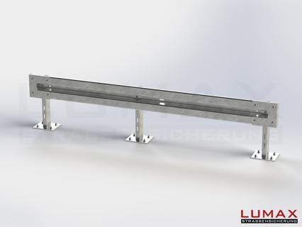 LR-D-1-755-GL-332 - 3,32 m, LUMAX-Rail-Bausatz zum Dübeln auf Beton, 1-holmig, LR-Kopfstücke