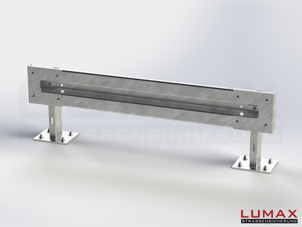 LR-D-1-640-GL-202 - 2,02 m, LUMAX-Rail-Bausatz zum Dübeln auf Beton, 1-holmig, LR-Kopfstücke
