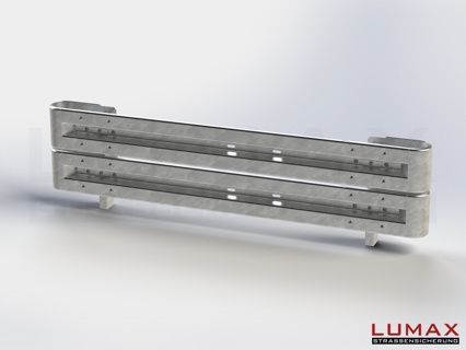 LR-R-2-755-GB-280 - 2,80 m, LUMAX-Rail-Bausatz zum Rammen, 2-holmig, Kopfstücke Profil B