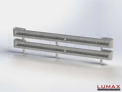 LR-R-2-960-GB-380 - 3,80 m, LUMAX-Rail-Bausatz zum Rammen, 2-holmig, Kopfstücke Profil B