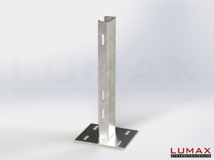 LUMAX-Rail-Pfosten mit Fußplatte 250x300, 700 mm