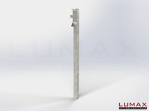 Pfosten LUMAX-IPE 1500 mm mit Befestigungs-Set 1-holmig Schutzplanke-Pfosten für Profil B