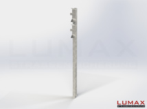 Pfosten LUMAX-IPE 1900 mm mit Befestigungs-Set 2-holmig Schutzplanke-Pfosten für Profil B