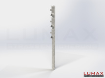 Pfosten LUMAX-IPE 1900 mm mit Befestigungs-Set 3-holmig Schutzplanke-Pfosten für Profil B