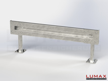 L-IPE-D-1-755-GL-202 - 2,02 m, LUMAX-IPE-Bausatz zum Dübeln auf Beton, 1-holmig, LR-Kopfstücke