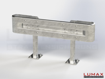 L-IPE-D-1-755-GB-150 - 1,50 m, LUMAX-IPE-Bausatz zum Dübeln auf Beton, 1-holmig, Kopfstücke Profil B
