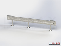 L-IPE-D-1-755-GB-380 - 3,80 m, LUMAX-IPE-Bausatz zum Dübeln auf Beton, 1-holmig, Kopfstücke Profil B