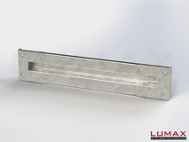 L-IPE-D-1-320-GL-152 - 1,52 m, LUMAX-IPE-Bausatz zum Dübeln auf Beton, 1-holmig, LR-Kopfstücke