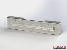 L-IPE-D-1-320-GB-150 - 1,50 m, LUMAX-IPE-Bausatz zum Dübeln auf Beton, 1-holmig, Kopfstücke Profil B