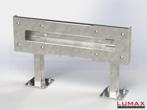 L-IPE-D-1-640-GL-102 - 1,02 m, LUMAX-IPE-Bausatz zum Dübeln auf Beton, 1-holmig, LR-Kopfstücke
