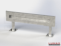 L-IPE-D-1-640-GL-152 - 1,52 m, LUMAX-IPE-Bausatz zum Dübeln auf Beton, 1-holmig, LR-Kopfstücke