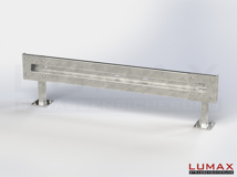 L-IPE-D-1-640-GL-232 - 2,32 m, LUMAX-IPE-Bausatz zum Dübeln auf Beton, 1-holmig, LR-Kopfstücke