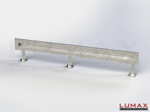 L-IPE-D-1-640-GL-332 - 3,32 m, LUMAX-IPE-Bausatz zum Dübeln auf Beton, 1-holmig, LR-Kopfstücke