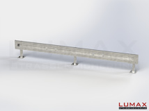 L-IPE-D-1-640-GL-432 - 4,32 m, LUMAX-IPE-Bausatz zum Dübeln auf Beton, 1-holmig, LR-Kopfstücke