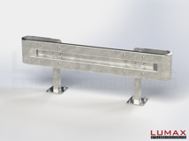 L-IPE-D-1-640-GB-180 - 1,80 m, LUMAX-IPE-Bausatz zum Dübeln auf Beton, 1-holmig, Kopfstücke Profil B