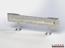 L-IPE-D-1-640-GB-200 - 2,00 m, LUMAX-IPE-Bausatz zum Dübeln auf Beton, 1-holmig, Kopfstücke Profil B