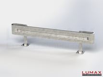 L-IPE-D-1-640-GB-250 - 2,50 m, LUMAX-IPE-Bausatz zum Dübeln auf Beton, 1-holmig, Kopfstücke Profil B