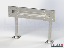 L-IPE-D-1-960-GL-132 - 1,32 m, LUMAX-IPE-Bausatz zum Dübeln auf Beton, 1-holmig, LR-Kopfstücke