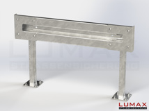 L-IPE-D-1-960-GL-152 - 1,52 m, LUMAX-IPE-Bausatz zum Dübeln auf Beton, 1-holmig, LR-Kopfstücke