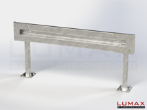 L-IPE-D-1-960-GL-202 - 2,02 m, LUMAX-IPE-Bausatz zum Dübeln auf Beton, 1-holmig, LR-Kopfstücke