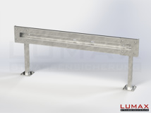 L-IPE-D-1-960-GL-232 - 2,32 m, LUMAX-IPE-Bausatz zum Dübeln auf Beton, 1-holmig, LR-Kopfstücke