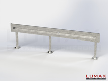 L-IPE-D-1-960-GL-332 - 3,32 m, LUMAX-IPE-Bausatz zum Dübeln auf Beton, 1-holmig, LR-Kopfstücke
