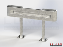 L-IPE-D-1-960-GB-150 - 1,50 m, LUMAX-IPE-Bausatz zum Dübeln auf Beton, 1-holmig, Kopfstücke Profil B