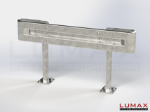 L-IPE-D-1-960-GB-180 - 1,80 m, LUMAX-IPE-Bausatz zum Dübeln auf Beton, 1-holmig, Kopfstücke Profil B