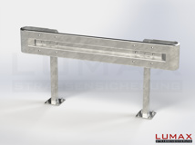 L-IPE-D-1-960-GB-200 - 2,00 m, LUMAX-IPE-Bausatz zum Dübeln auf Beton, 1-holmig, Kopfstücke Profil B