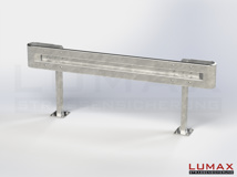 L-IPE-D-1-960-GB-250 - 2,50 m, LUMAX-IPE-Bausatz zum Dübeln auf Beton, 1-holmig, Kopfstücke Profil B
