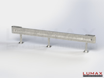 L-IPE-D-1-960-GB-380 - 3,80 m, LUMAX-IPE-Bausatz zum Dübeln auf Beton, 1-holmig, Kopfstücke Profil B