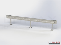 L-IPE-D-1-960-GB-480 - 4,80 m, LUMAX-IPE-Bausatz zum Dübeln auf Beton, 1-holmig, Kopfstücke Profil B
