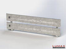 L-IPE-D-2-755-GL-232 - 2,32 m, LUMAX-IPE-Bausatz zum Dübeln auf Beton, 2-holmig, LR-Kopfstücke