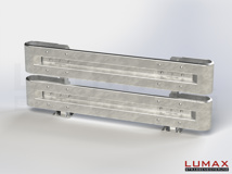 L-IPE-D-2-755-GB-200 - 2,00 m, LUMAX-IPE-Bausatz zum Dübeln auf Beton, 2-holmig, Kopfstücke Profil B