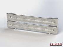 L-IPE-D-2-755-GB-250 - 2,50 m, LUMAX-IPE-Bausatz zum Dübeln auf Beton, 2-holmig, Kopfstücke Profil B