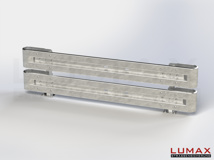 L-IPE-D-2-755-GB-280 - 2,80 m, LUMAX-IPE-Bausatz zum Dübeln auf Beton, 2-holmig, Kopfstücke Profil B