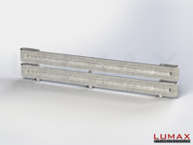 L-IPE-D-2-755-GB-380 - 3,80 m, LUMAX-IPE-Bausatz zum Dübeln auf Beton, 2-holmig, Kopfstücke Profil B