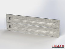 L-IPE-D-2-640-GL-202 - 2,02 m, LUMAX-IPE-Bausatz zum Dübeln auf Beton, 2-holmig, LR-Kopfstücke