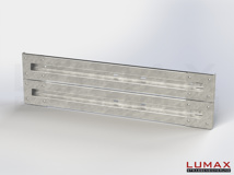 L-IPE-D-2-640-GL-232 - 2,32 m, LUMAX-IPE-Bausatz zum Dübeln auf Beton, 2-holmig, LR-Kopfstücke