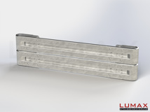 L-IPE-D-2-640-GB-250 - 2,50 m, LUMAX-IPE-Bausatz zum Dübeln auf Beton, 2-holmig, Kopfstücke Profil B