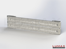 L-IPE-D-2-640-GB-280 - 2,80 m, LUMAX-IPE-Bausatz zum Dübeln auf Beton, 2-holmig, Kopfstücke Profil B