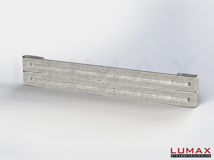 L-IPE-D-2-640-GB-380 - 3,80 m, LUMAX-IPE-Bausatz zum Dübeln auf Beton, 2-holmig, Kopfstücke Profil B