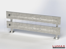 L-IPE-D-2-960-GL-232 - 2,32 m, LUMAX-IPE-Bausatz zum Dübeln auf Beton, 2-holmig, LR-Kopfstücke